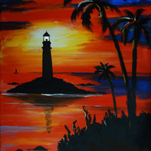 Lessons in Acrylic: Caribbean Lighthouse