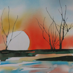 Lessons in Watercolor: African Sunset